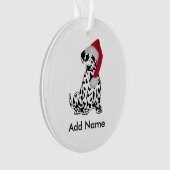 kerstDalmatiër gepersonaliseerd Ornament (voorkant)