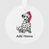kerstDalmatiër gepersonaliseerd Ornament (achterkant)