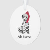 kerstDalmatiër gepersonaliseerd Ornament (voorkant)