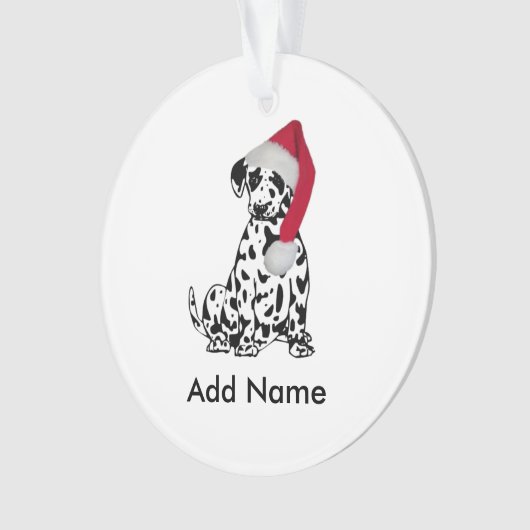 kerstDalmatiër gepersonaliseerd Ornament (voorkant)