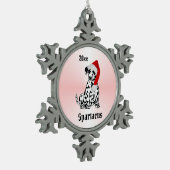kerstDalmatiër gepersonaliseerd Tin Sneeuwvlok Ornament (Links)