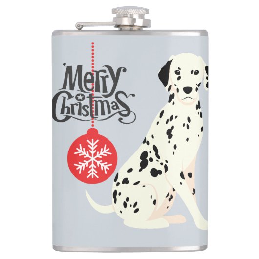 Kerstdalmatiër Heupfles (Voorkant)