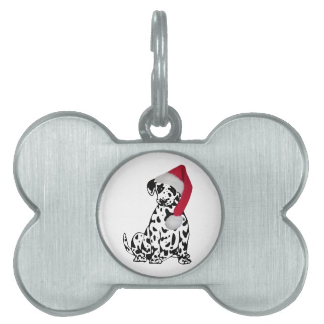 Kerstdalmatiër Huisdieren Naamplaatje (voorkant)