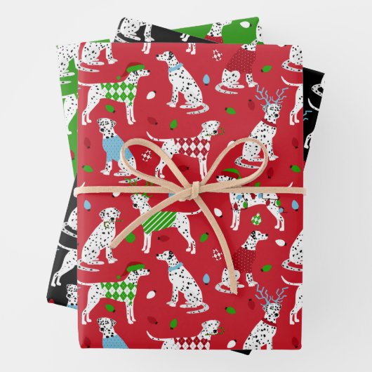 Kerstdalmatiër Inpakpapier Vel (In situ)
