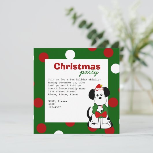 Kerstdalmatiër Kaart (Staand voorkant)