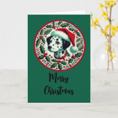 Kerstdalmatiër Kaart (Gele Bloem)