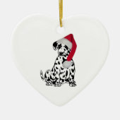 Kerstdalmatiër Keramisch Ornament (Voorkant)