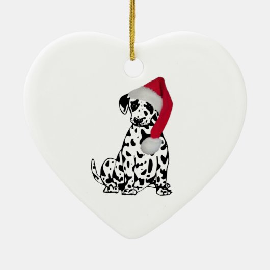 Kerstdalmatiër Keramisch Ornament (Achterkant)