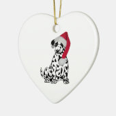 Kerstdalmatiër Keramisch Ornament (Links)
