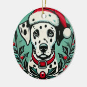 Kerstdalmatiër Keramisch Ornament (Links)