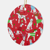 Kerstdalmatiër Keramisch Ornament (Links)
