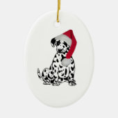 Kerstdalmatiër Keramisch Ornament (Voorkant)