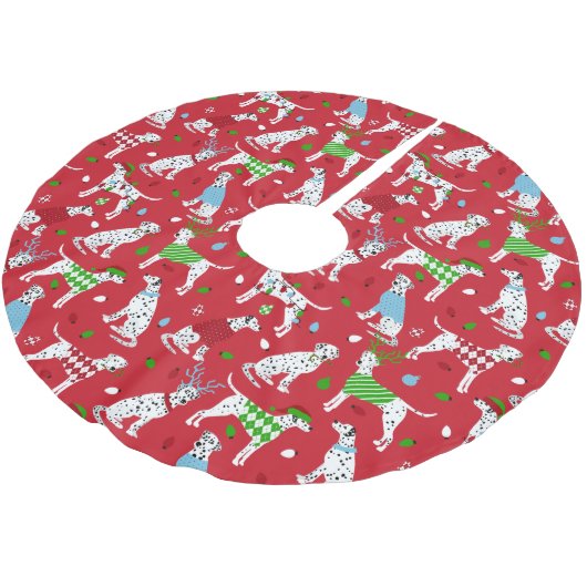 Kerstdalmatiër Kerstboom Rok (Gekanteld)