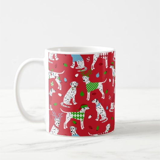Kerstdalmatiër Koffiemok (Links)