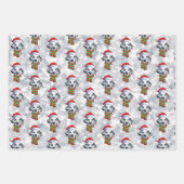 Kerstdalmatiër met kerstkerstkerstkerstkerstman me inpakpapier vel (Voorkant 3)