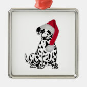 Kerstdalmatiër Metalen Ornament (Voorkant)