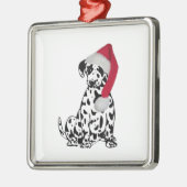 Kerstdalmatiër Metalen Ornament (Links)