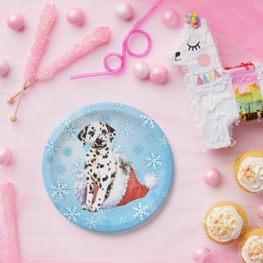 Kerstdalmatiër Papieren Bordje (Feest)