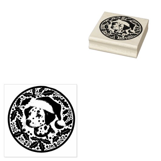 Kerstdalmatiër Rubberstempel (Gestempeld)