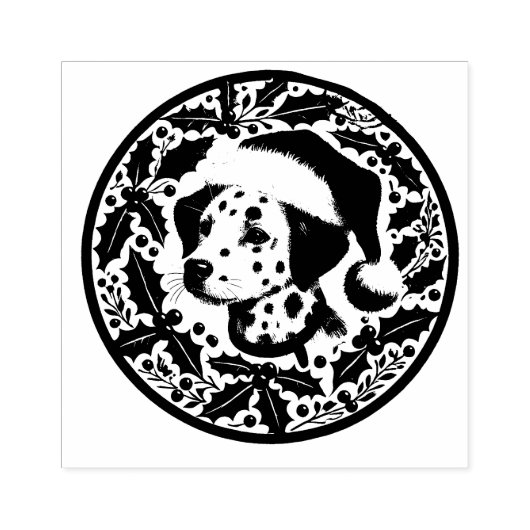 Kerstdalmatiër Rubberstempel (Afrduk)