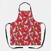Kerstdalmatiër Schort (Voorkant)