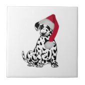 Kerstdalmatiër Tegeltje (Voorkant)
