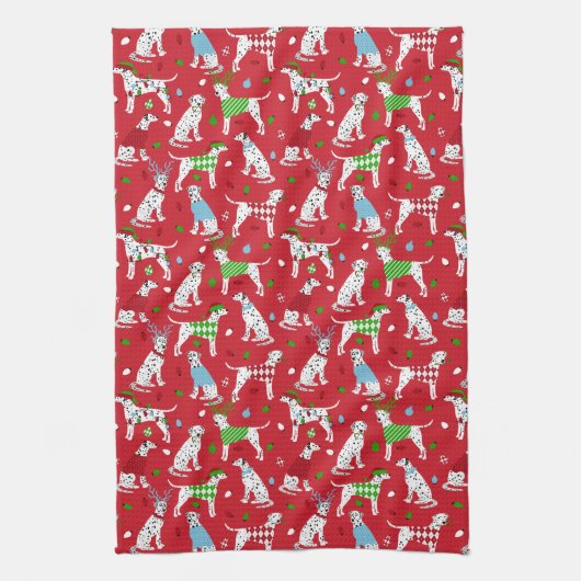 Kerstdalmatiër Theedoek (Verticaal)