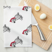 Kerstdalmatiër Theedoek (Quarter Fold)