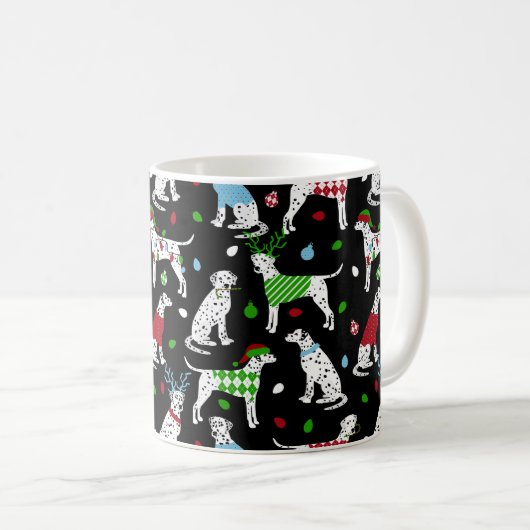 KerstDalmatische koffie-Mok Koffiemok (Voorkant rechts)