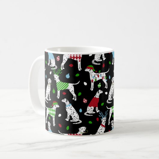KerstDalmatische koffie-Mok Koffiemok (Voorkant links)