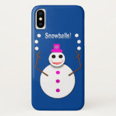Kerstdame Juggling Snowball Funny Case-Mate iPhone Case (Achterkant)