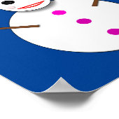 Kerstdame Juggling Snowball Funny Poster (Hoek)