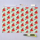 Kerstdame van 1950 met hond Wrapping Pape Tissuepapier (Craft)