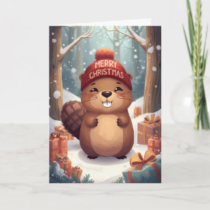 Kerstdamgrot Groet Feestdagen Kaart