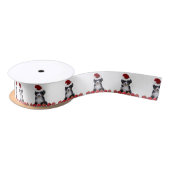 Kerstdanese bergachtige hond Satin Ribbon Satijnen Lint (Spoel)