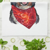 Kerstdanese mountain Dog Bath Towel Theedoek (Gevouwen)