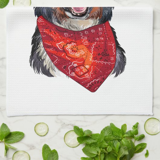 Kerstdanese mountain Dog Bath Towel Theedoek (Gevouwen)