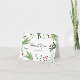 Kerstdank Bedankkaart