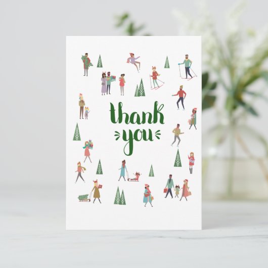 Kerstdank Bedankkaart (Staand voorkant)