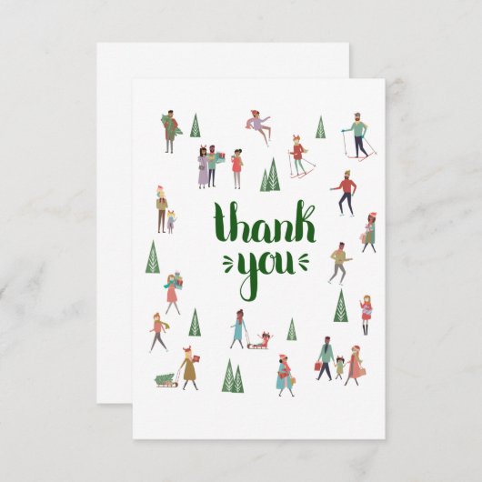 Kerstdank Bedankkaart (Voorkant / Achterkant)