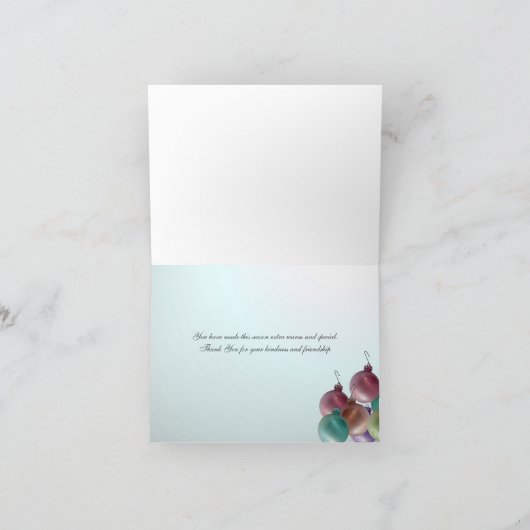 Kerstdank Bedankkaart (Binnen)