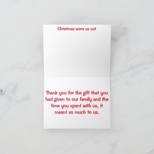 Kerstdank Bedankkaart (Binnen)