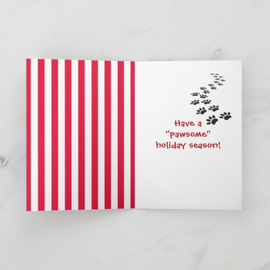 Kerstdank bedankt voor de dierenarts kaart (Binnen)