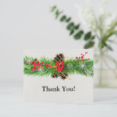 Kerstdank Briefkaart (Staand voorkant)