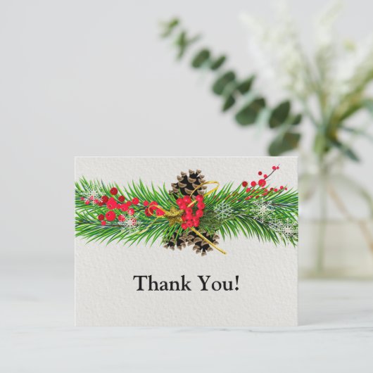 Kerstdank Briefkaart (Staand voorkant)