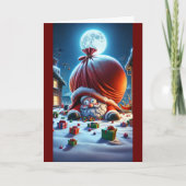 Kerstdank Feestdagen Kaart (Voorkant)