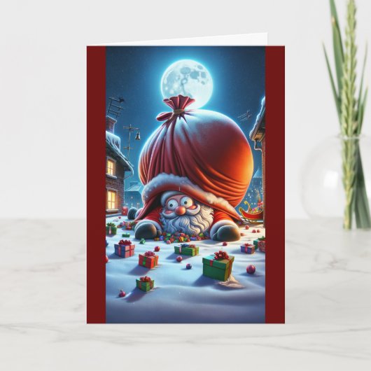 Kerstdank Feestdagen Kaart (Voorkant)