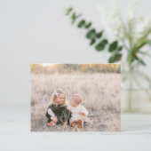 Kerstdank, foto-briefkaart briefkaart (Staand voorkant)