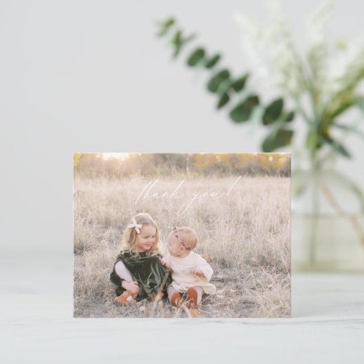 Kerstdank, foto-briefkaart briefkaart (Staand voorkant)