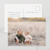 Kerstdank, foto-briefkaart briefkaart (Voorkant / Achterkant)